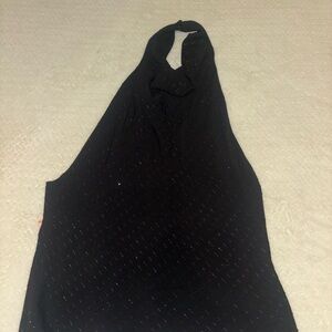 Zara Midnight Black Textured Top